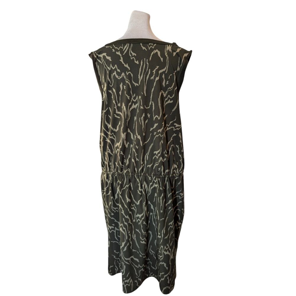 Athleta Rincon Printed Voyage Eucalyptus Olive Dress Plus Size 1X - Picture 4 of 8